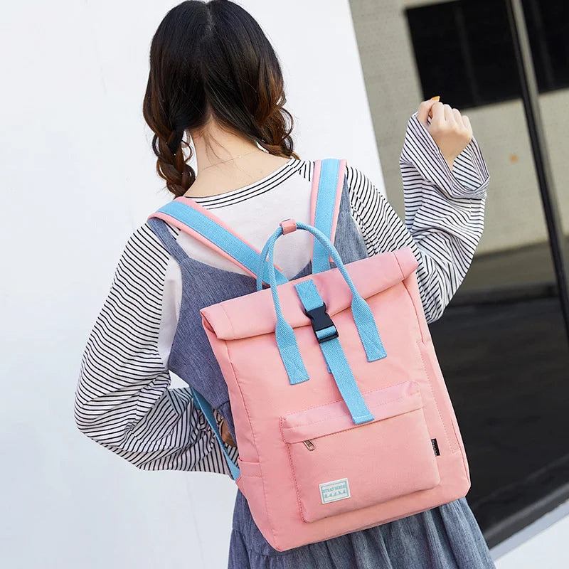 Youth Canvas Backpack Tablet Bag Student Bag
