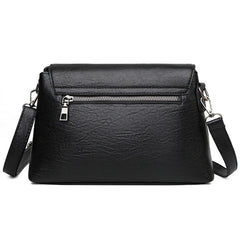 Women's PU Leather Shoulder Bag Crossbody Underarm Messenger Zipper Hasp Shopper