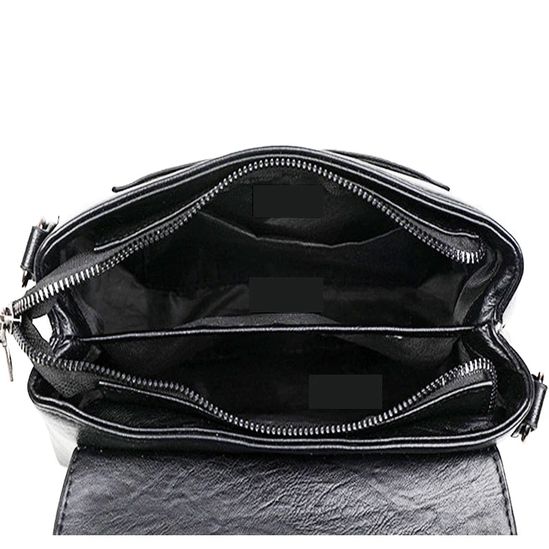 Women's PU Leather Shoulder Bag Crossbody Underarm Messenger Zipper Hasp Shopper