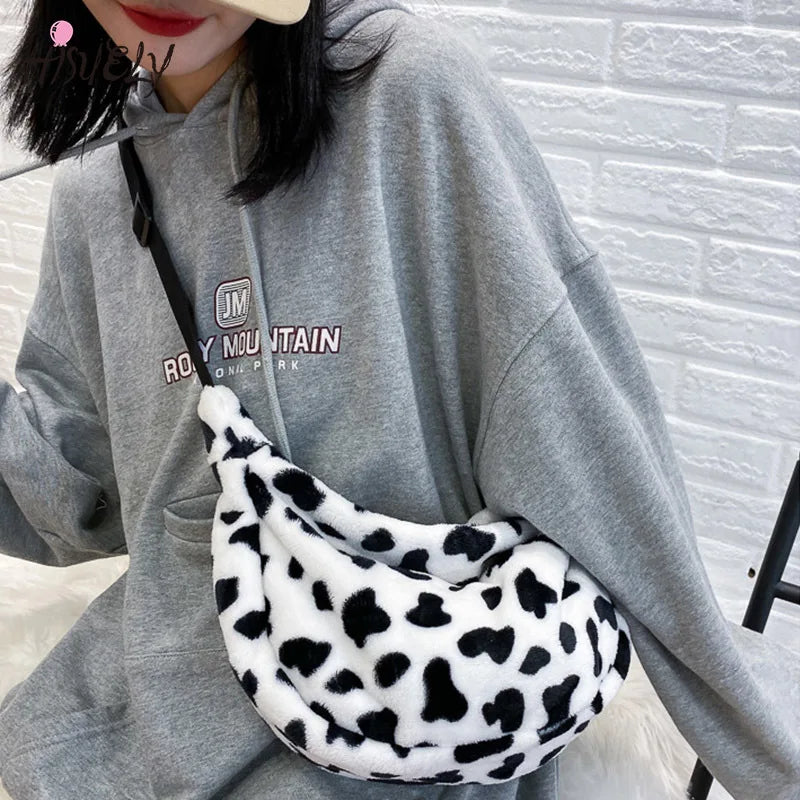 Hong Kong Plush Tote Bag Cow Bag