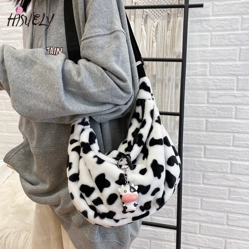 Hong Kong Plush Tote Bag Cow Bag