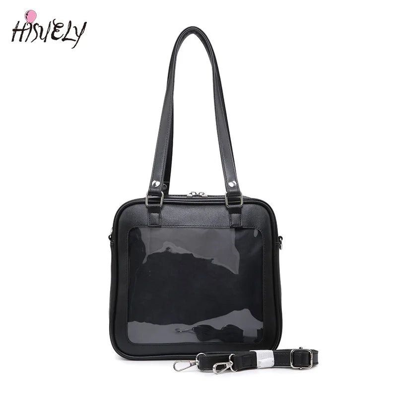 Square PU Shoulder Bag Women's Casual Messenger Bag