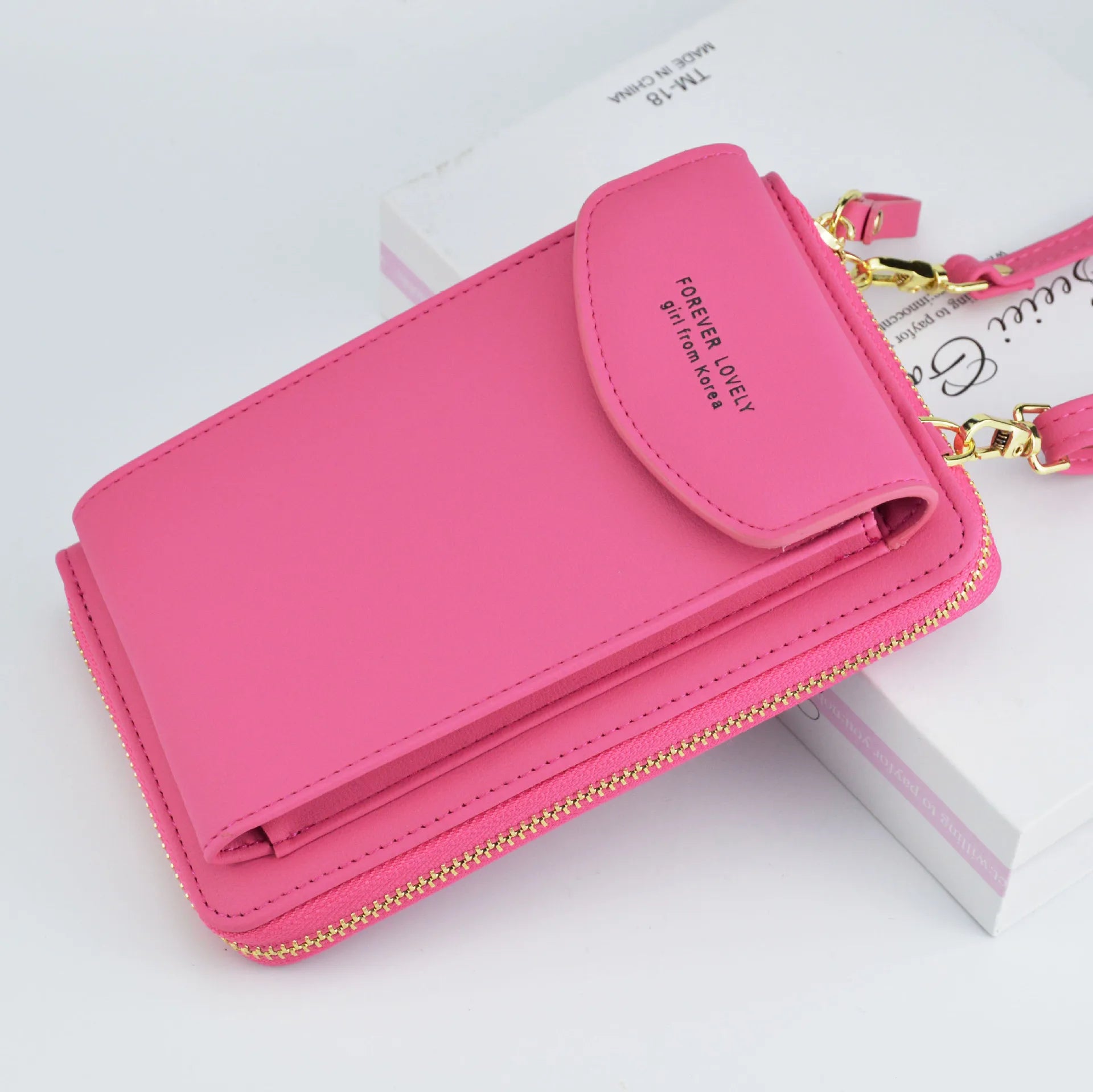 PU Leather Solid Phone Bag Handbag Shoulder Bag