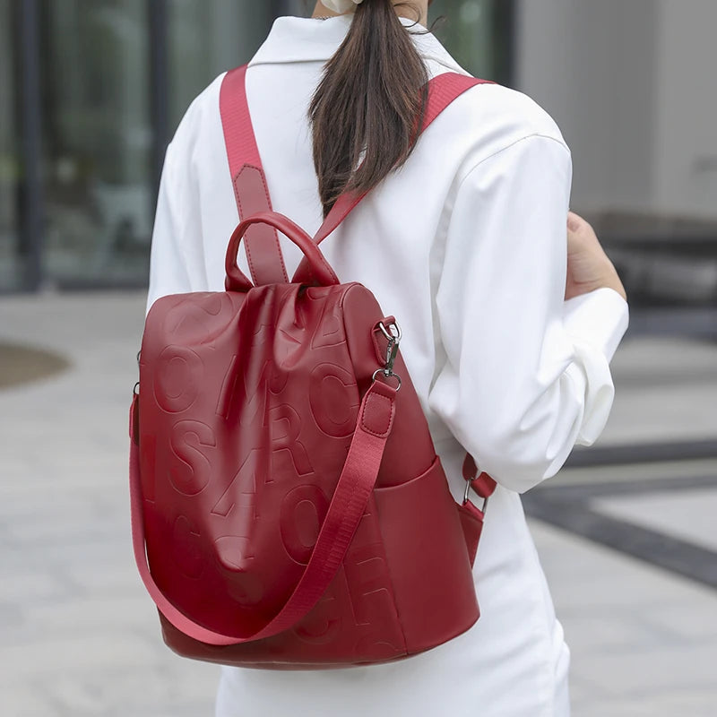 Oxford Laptop Backpack Women Crossbody Bags Travel Anti-Theft Backpack Rucksack