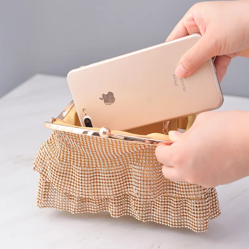 Rhinestone Dinner Party Wedding Clutch Bag Retro Handbag