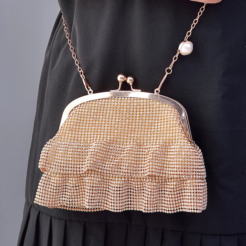 Rhinestone Dinner Party Wedding Clutch Bag Retro Handbag
