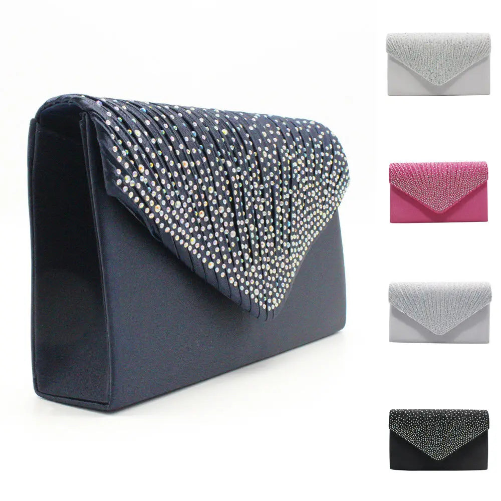 Women's Clutch Bag Party Wedding Envelope Handbag Portable Purse