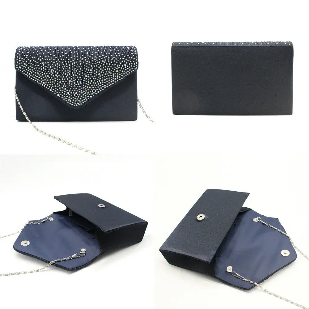 Women's Clutch Bag Party Wedding Envelope Handbag Portable Purse