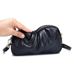 Leather Messenger Crossbody Bag for Women with Pockets