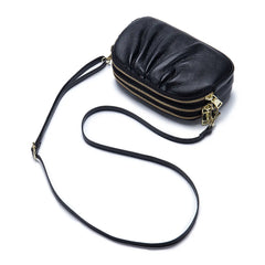 Leather Messenger Crossbody Bag for Women with Pockets