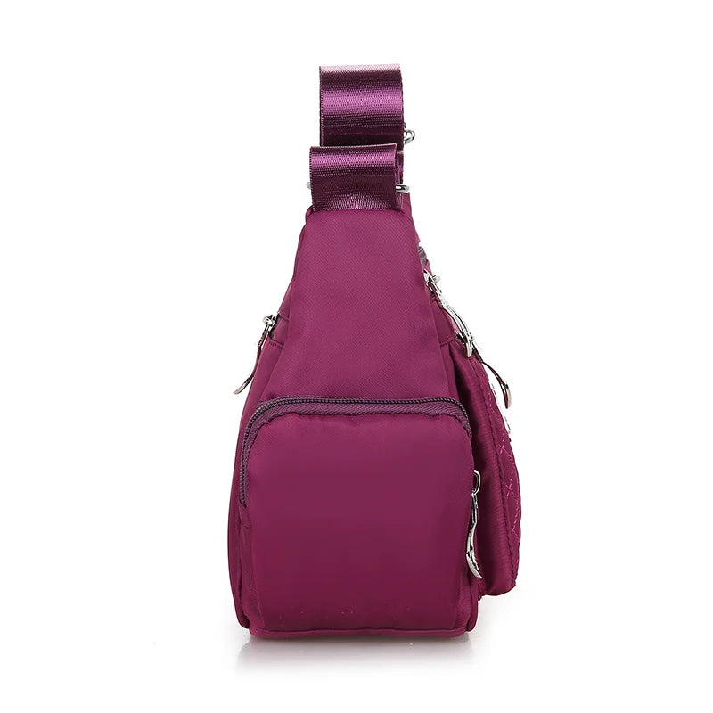 Waterproof Nylon Women's Messenger Bag Vintage Purse Handbag