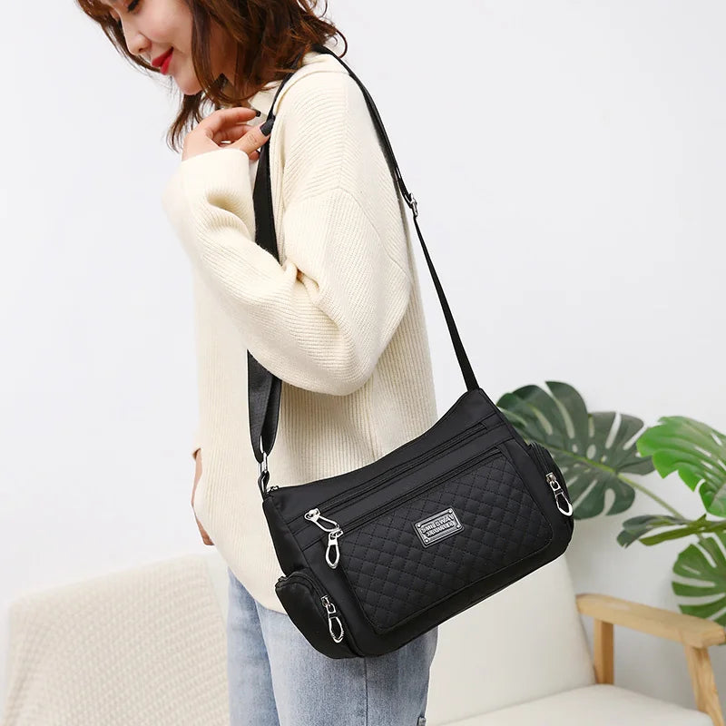 Waterproof Nylon Women's Messenger Bag Vintage Purse Handbag