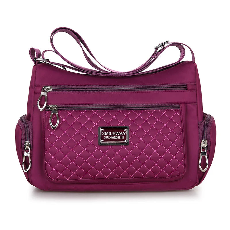 Waterproof Nylon Women's Messenger Bag Vintage Purse Handbag