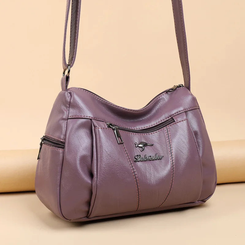 Stylish Crossbody Bag for Women Retro Soft PU Bag