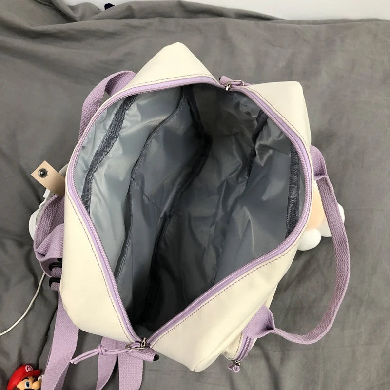 Stylish Girl Waterproof Nylon Backpack Small Schoolbag