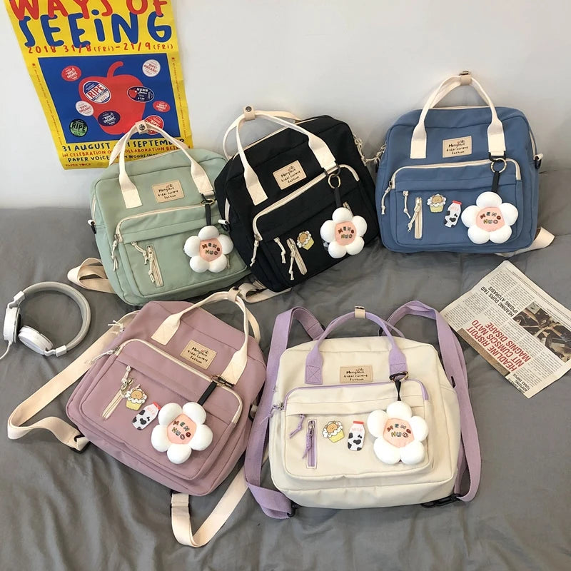 Stylish Girl Waterproof Nylon Backpack Small Schoolbag