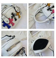 Retro Bowling Bag Women Cross Body Gothic Pillow Bag