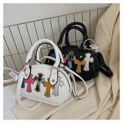 Retro Bowling Bag Women Cross Body Gothic Pillow Bag