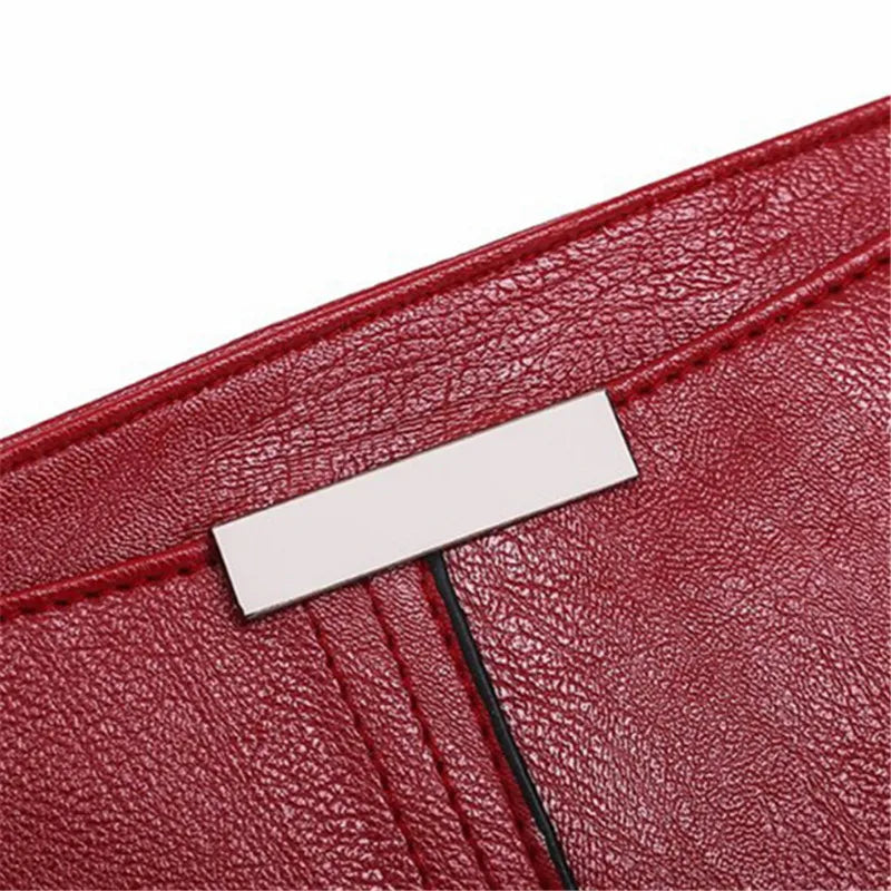 Small Square Shoulder Bag Women Retro PU Leather Casual Flap Handbag