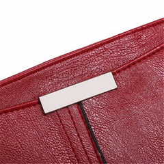 Small Square Shoulder Bag Women Retro PU Leather Casual Flap Handbag