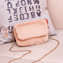 Faux Bag Women Chain Crossbody Handbag Purse Winter