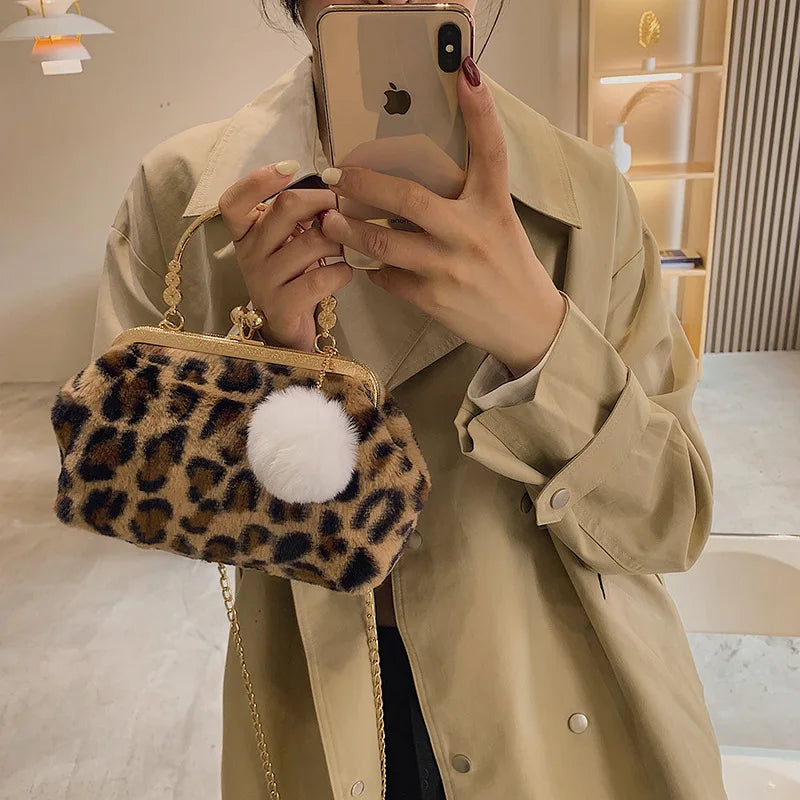 Leopard Cow Pattern Crossbody Bag for Women