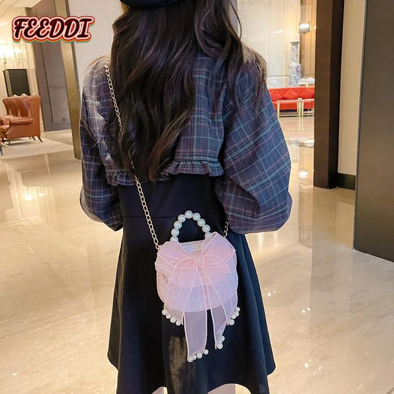 Girl's Bowknot Shoulder Bag Crossbody Handbag