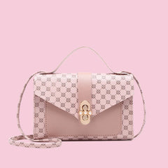 Female Retro Printing Portable Small Square Handbag