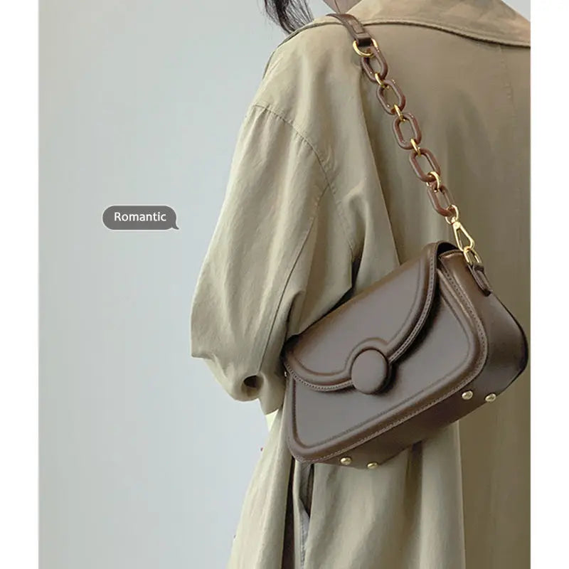 Vintage Crossbody Bag Soft PU Leather Tote Boston Handbag for Women E796
