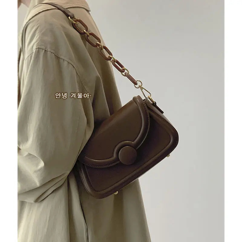 Vintage Crossbody Bag Soft PU Leather Tote Boston Handbag for Women E796