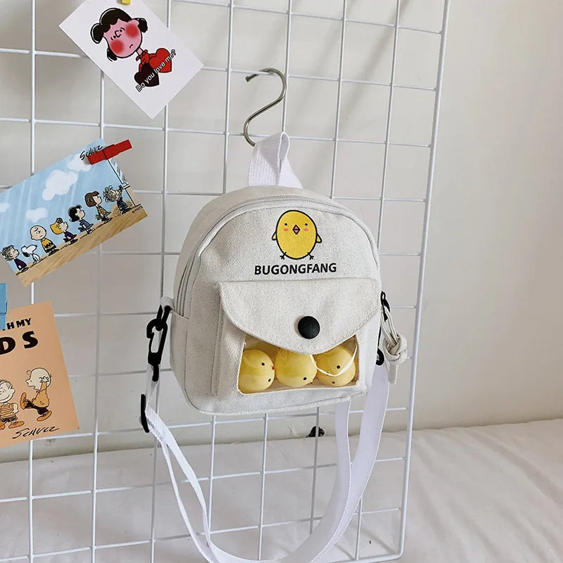 Chicken Cartoon Messenger Bag for Women Girls Student Shoulder Crossbody