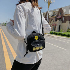 Chicken Cartoon Messenger Bag for Women Girls Student Shoulder Crossbody