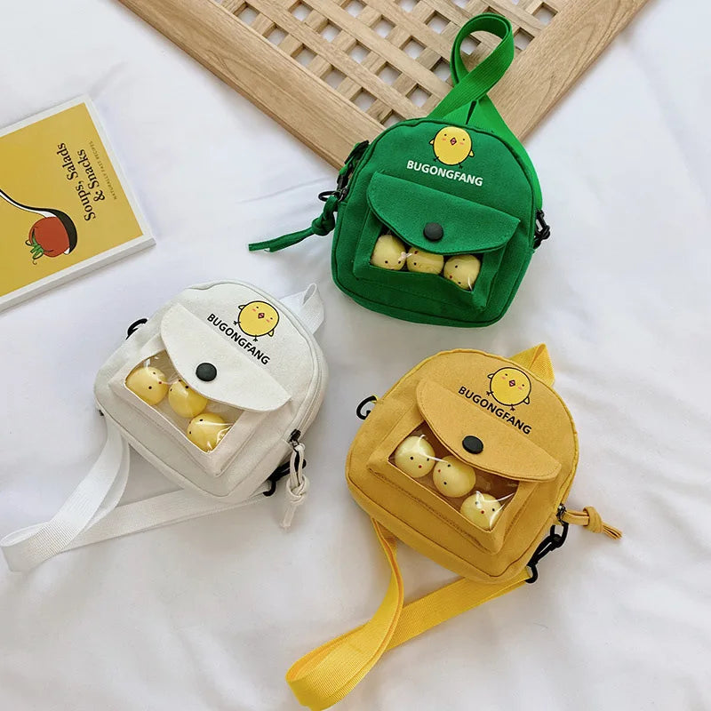 Chicken Cartoon Messenger Bag for Women Girls Student Shoulder Crossbody