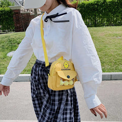 Chicken Cartoon Messenger Bag for Women Girls Student Shoulder Crossbody