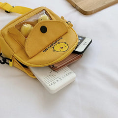 Chicken Cartoon Messenger Bag for Women Girls Student Shoulder Crossbody