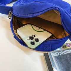 Small Canvas Phone Sling Bag Y2K Grunge Style