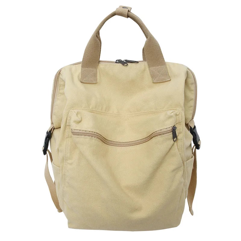 Female Canvas Vintage Backpack Women Laptop Bag Book Ladies Backpack Girl Travel