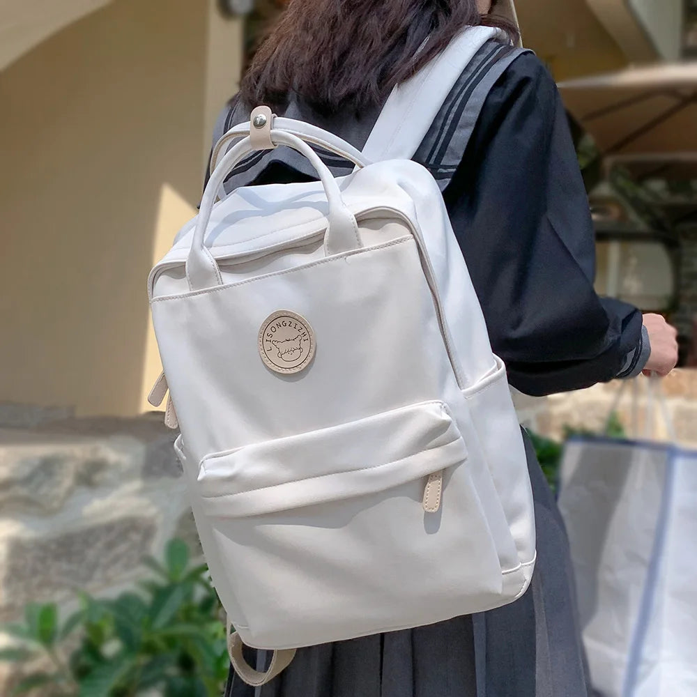 Waterproof Women School Bag Lady Laptop Book Student Girl College Backpack