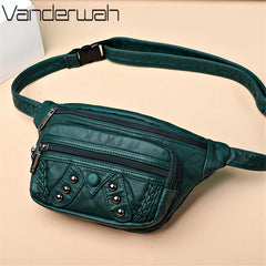 Women's Fanny Pack Banana Hip Purse Handbag Waist Bag PU Leather