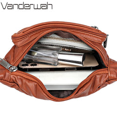 Women's Fanny Pack Banana Hip Purse Handbag Waist Bag PU Leather