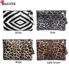 Female Snake Print Wristlet Clutch PU Leather Handbag