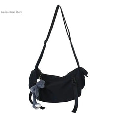 Women's Functional Nylon Sling Bag Large Capacity Crossbody Handbag