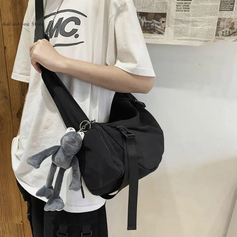 Women's Functional Nylon Sling Bag Large Capacity Crossbody Handbag