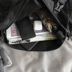 Women's Functional Nylon Sling Bag Large Capacity Crossbody Handbag