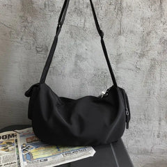 Women's Functional Nylon Sling Bag Large Capacity Crossbody Handbag