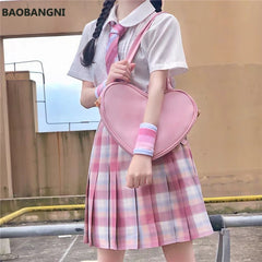 Heart Shaped Handbag Crossbody Bag with Pendant