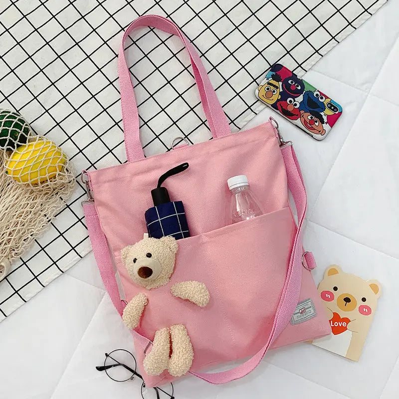 Harajuku Crossbody Canvas Bag Student Style Handbag