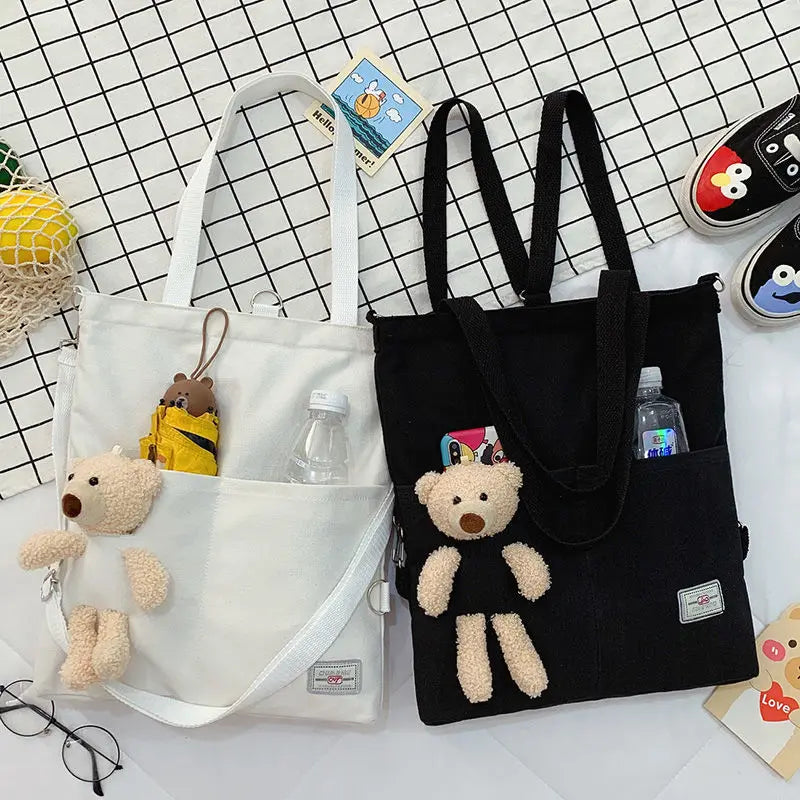 Harajuku Crossbody Canvas Bag Student Style Handbag