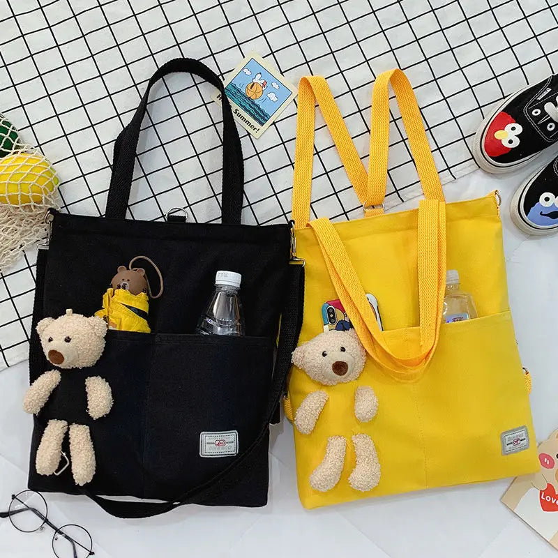 Harajuku Crossbody Canvas Bag Student Style Handbag