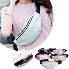 Women's Pink Laser Waist Bag